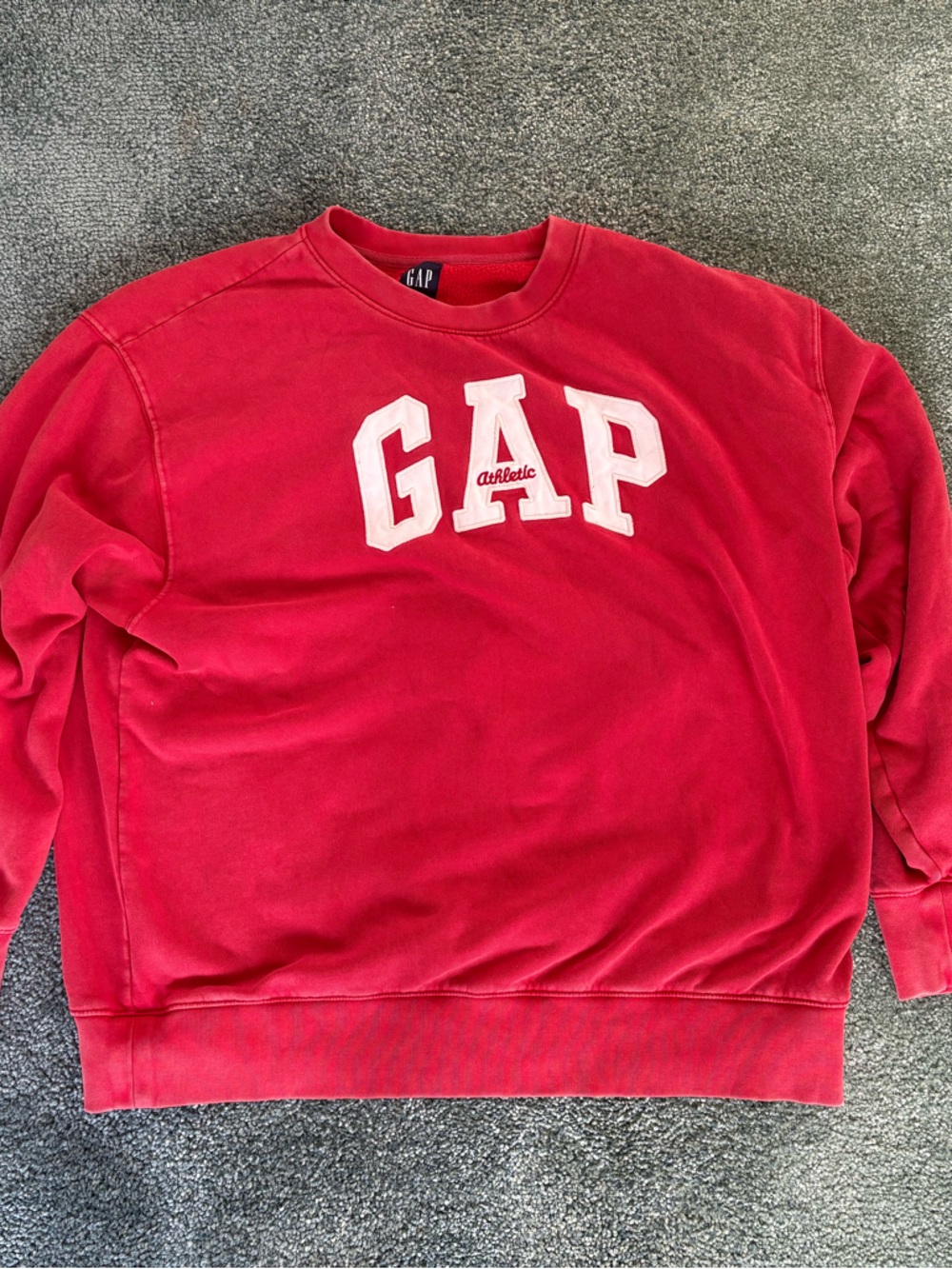 GAP Red Crew Pullover with White Logo